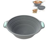 Smaoqingji Cesta Silicona Para Prueba pan - 1 Unidad, Gris, Cestar de Prueba Masa Madre, Apta Para la Preparación Todo Tipo de pan, Pizza y más, Satisface Todas sus Necesidades Panadería