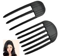 Smaoqingji Pelo Raiz Voluminizadora RaíCes Rulos - 2 Piezas, Black, Clip In Bangs no Heat Required to Make Your Hair Look Defined and Voluminous Adecuado Para Hombres y Mujeres Voluminizador