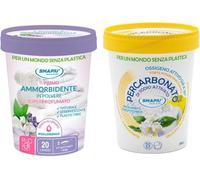 Smapiù - Juego para lavadora - Suavizante hipoalergénico en polvo súper perfumado 20 lav. 400 g + percarbonato de sodio activado perfumado 500 g