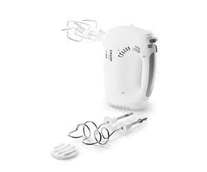 SMAPP Batidora eléctrica, Batidora eléctrica 580 W, pequeña, 5 Niveles, Batidoras, Batidoras, Disco para puré, Batidora eléctrica para Masa y Nata montada, Batidora de Cocina (Blanco)