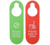 Smarbettiy Señal de hotel con texto en inglés "Do Not Disturb", etiqueta de PVC para colgar en la puerta del baño ocupado o limpieza en curso, aviso para colgar en la pared para decoración de