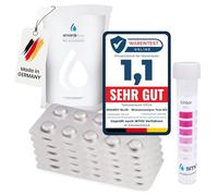 smardy 80 tabletas test rápidas para piscina y agua potable - medidor pH y cloro con Phenol Red y DPD1, tester para jacuzzi y spa con tubo reactivo, Pastillas de Prueba Made in Germany