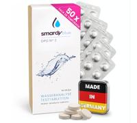 smardy Kit 50 Pastillas para Fotómetro - pH, cloro, alcalinidad y CYA | DPD1, DPD3 (cloro libre y total), Alka-M (alcalinidad), CYA-Test (ácido cianúrico) - para testers electrónicos de piscina y