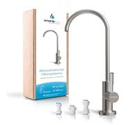 smardy UNO201 Grifo de Cocina, Acero inoxidable, Giratorio 360° para Osmosis Inversa Agua Purificada (RO) 1/4"(6,35mm)