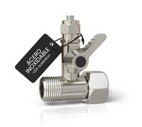 smardy Válvula de Cierre acero inoxidable Conector en T 3/8x3/8x1/4" Grifo-Cierre Adaptador para conectar 2 dispositivos (frigorífico SBS, ósmosis inversa y cafeteras)