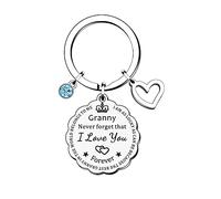 SMARGO Llavero con texto en inglés "Best Granny in The World Belongs to Me", regalo para el día de la madre, cumpleaños, Navidad, regalo de cumpleaños