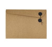 Smart 6 Carpetas de Cartón con Cierre de Cinta - Almacenamiento y Transporte Seguros - Carpeta para Guardar Documentos de Bonito Cartón Ondulado, Marrón Natural