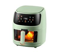 Smart 6L Air Fryer Oven con Clear Window, Digital Touchscreen, Rapid Air Circulation Technology, Oil-Free Healthy Cooking, Easy-to-Cket, Green