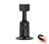Smart AI Facial Recognition Phone Tripod, Auto Face Tracking Tripods 360 Rotation with Stand, Features Remote & Gesture Control for Content Creators, Vlogging & Streaming (Black Without Stand)
