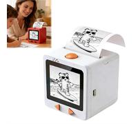 Smart AI Voice Sticker Printer Box, fabricante de calcomanías térmicas mágicas con pantalla de pantalla, caja de calcomanías portátil sin tinta para el hogar, oficina, estudio y proyectos de bricolaje