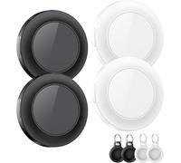 Smart Air Tracker Tag 4 Pack, Mini Localizador de Objetos Bluetooth con Buscar Apple (sólo iOS), IP67 Impermeable, Batería Reemplazable, Llaves/Coche/Cartera/Equipaje
