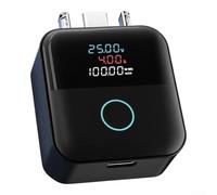 Smart Auto Stop - Adaptador USB C de 140 W, divisor de carga rápida con monitor en tiempo real para laptop, teléfono, tableta, color plateado, 56 x 44 mm (plata)