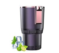 Smart Automotive - Calentador de tazas, mini refrigerador de coche de 12 V para café, bebidas, leche, pantalla LED, control táctil