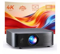 Smart Beamer 4K compatible con Netflix & Dolby Audio, KOGATA Proyector de corta distancia con enfoque automático y corrección trapezoidal 6D, WiFi/Bluetooth, proyector nativo de cine en casa 1080P
