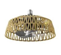 Smart Bedroom Ceiling Fan with Lights - 28cm Remote LED Wind Blower, 3-Speed Dimmable Ceiling Fans with E27 Base | Bohemian Smart Timer LED Fan Light for Bedroom, Kitchen, Nursery, Farmhouse, Indoor