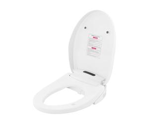 Smart Bidet - Asiento de inodoro con calefacción con mando a distancia, asiento japonés con agua caliente y secadora, boquilla autolimpiante de acero completo, luz nocturna, IPX4 resistente al agua