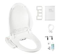 Smart Bidet - Asiento de inodoro con calefacción, temperatura ajustable | Asiento de inodoro de bidé, luz nocturna integrada, varios modos de limpieza, aberturas de refrigeración laterales