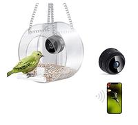 Smart Bird Feeder with Camera, 1080p Camera Night-Version Video Wireless Outdoor, 170°Ultra Wide-Angle Lens, Outdoor Bird Watching (A)