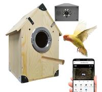 Smart Bird House con cámara WiFi, resolución de 4 MP, Entrada de 255 x 160 x 160 mm, Escalera de Escalada integrada, Tarjeta de Memoria de 64 GB