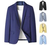 Smart Blazer para hombre, chaqueta de ajuste regular, moda de manga larga, moderna, para ocio, chaquetas inteligentes británicas, clásicas, ajuste regular, chaqueta de esmoquin, chaqueta casual con un