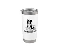 Smart Border Collie hace los deberes Sheep Dog Vaso térmico de acero inoxidable de doble pared