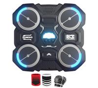 Smart Boxing Target, Music Boxing Trainer, Wall-Mounted Reaction Sensor, LED Light Audio Feedback, Home Fitness Training Bedroom Gym, 11.42x10.63x1.77 Inches, Black Color, 1 Set