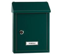 Smart Buzón de pared E-572 (L x An x Al: 21,6 x 8 x 30 cm, Verde)