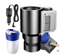 Smart Car Cup Holder, 2-In-1 Heating and Cooling Mug Warmer, 12v Portable Beverage Warmer Cooler for Coffee, Milk, Water, Travel Use in Car, Fast Thermo Control, 1 Set