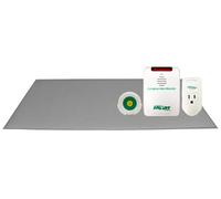 Smart Caregiver® - Toma de luz con alfombrilla de piso gris inalámbrica y alarma inalámbrica, enciende una luz cuando se levantan y alerta a un cuidador en otra habitación.