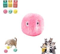Smart Cat Toy Ball, Smart Interactive Ball Toy for Cat, Smart Cat Toy Ball Electronic Interactive Pet Toy, Pet Product Squeak Toy Ball, Moving Bouncing Rolling Interactive Ball Toy for Cat (Pink)
