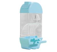 Smart Clear Parrot Feeder, House-Shaped Automatic Bird Feeder with Anti-Spill Food and Water Dispenser, Large Capacity Cage Accessories for Parakeets, Budgies, and Small Birds for Indoor or Outdoor Us