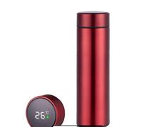 Smart Cup. Botella isotérmica de acero inoxidable 500 ml. Botella térmica al vacío con pantalla de temperatura inteligente color rojo