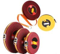 Smart Design 10100M Cinta métrica de fibra de vidrio ergonómica de doble cara herramienta métrica para comodidad del usuario (amarillo-50M)