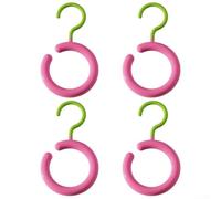 Smart Dopamine Hook Hanger Estante de almacenamiento giratorio para bufandas, sombreros y organización de bolsas (verde+rosa)