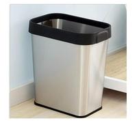 Smart Dustbin con anillo de presión, 3.1/2.1 galones de basura abierta, cubo de basura rectangular compacto para la oficina del baño de la cocina, durable PP Liner sostiene las bolsas de forma segura,