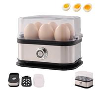 Smart Egg Cooker with Auto Shut Off, Electric Rapid Egg Boiler for 6 Eggs, Multi-function Soft, Medium, Hard Boiled, One-Touch Operation, 3modes (1pcs)