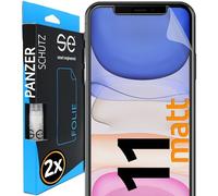 smart engineered 2x se® Protector 3D Antirreflejo para Apple iPhone 11, Protección Solar, Compatible con Huellas y FaceID, Instalación sin Burbujas, Mate, Resistente a Golpes y Arañazos, Matériau TPU