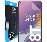 smart engineered 2x se® Protector 3D Antirreflejo para OnePlus 8T, Protección Solar, Compatible con Huellas y FaceID, Instalación sin Burbujas, Mate, Resistente a Golpes y Arañazos, Matériau TPU