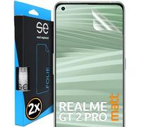 smart engineered 2x se® Protector 3D Antirreflejo para Realme GT 2 Pro, Protección Solar, Compatible con Huellas y FaceID, Instalación sin Burbujas, Mate, Resistente a Golpes y Arañazos, Matériau TPU