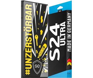 smart engineered S.E - Protector de Pantalla de Cristal para Samsung Galaxy S24 Ultra, irrompible, 9H, antigolpes, Montaje Innovador y Material irrompible, Fabricado en Alemania