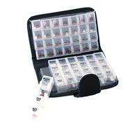 Smart Essentials Organizador de pastillas y vitaminas para 14 días, 2 semanas, AM/PM, 4 dosis por día, práctico y portátil, color negro