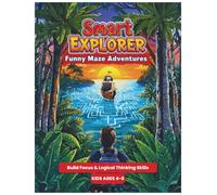 Smart Explorer Funny Maze Adventures: Maze Activity Book for Kids Ages 4-8 | Fun Mazes for Children | Brain Games & Puzzle Book | Build Focus, Logic & ... 3 Difficulty Levels (Easy, Medium, and Hard)