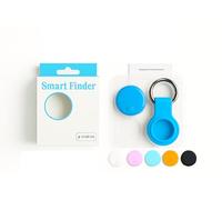 Smart Finder Localizador Bluetooth, Mini Rastreador Antipérdida para Llaves, 2 Unidades con Fundas de Silicona, Compatible con iOS y Android. Pilas Incluidas. (Azul)