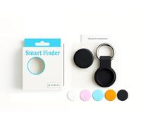 Smart Finder Localizador Bluetooth, Mini Rastreador Antipérdida para Llaves, 2 Unidades con Fundas de Silicona, Compatible con iOS y Android. Pilas Incluidas. (Negro)