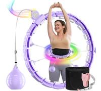 Smart Fitness Ring Weighted Hoops for Adults Weight Loss (iluminación morada)
