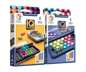 Smart Games - IQ Puzzler Pro + IQ Stars | Rompecabezas Adultos Y Rompecabezas Niños con 240 Desafíos | Juegos De Mesa Niños 6 Años O Más | Juegos Educativos 6 Años