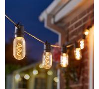 SMART GARDEN Cadena de luces LED solares Vintage 365, 8 luces, cristal, IP44