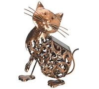Smart Garden Gato metálico Decorativo para jardín o Patio, con luz Solar, Metal Cat
