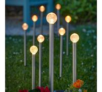 SMART GARDEN Pica solar LED GlowBall, juego de 10 unidades, 44 cm, IP44