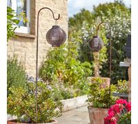 SMART GARDEN Piqueta solar LED Forli, efecto llama, juego de 2 unidades, 93 cm, IP44